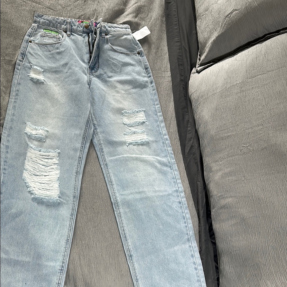 Distressed Light Blue Women's Jeans